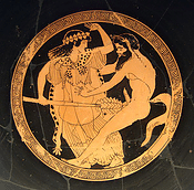 Dionysos Satyr Nymphe Phallus Thyros